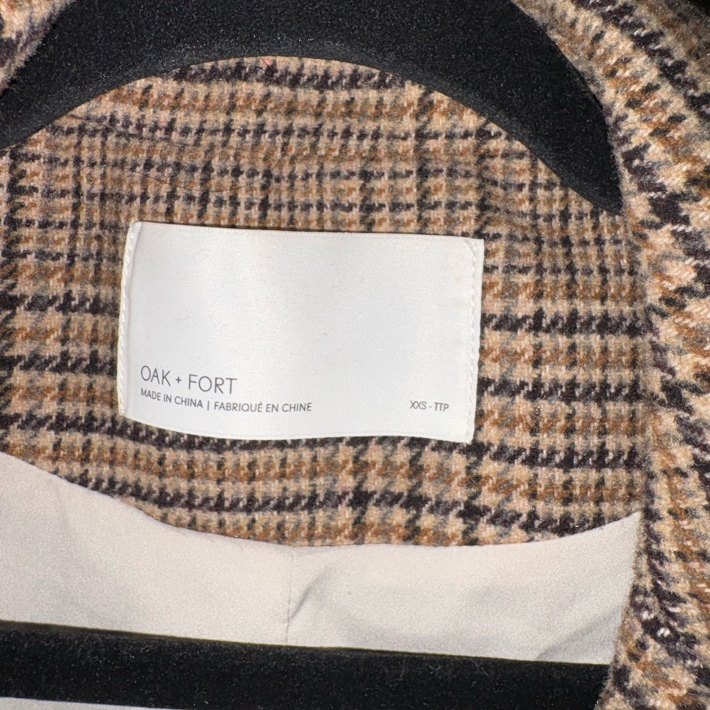 OAK + FORT Checkered Pattern Blazer